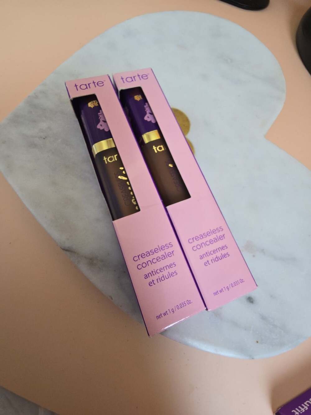 2x Tarte Creaseless Concealer 57S Rich Sand